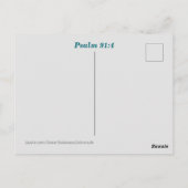 Bijbelvers Ansichtkaart Psalm 91:4 Toevlucht Briefkaart (Achterkant)