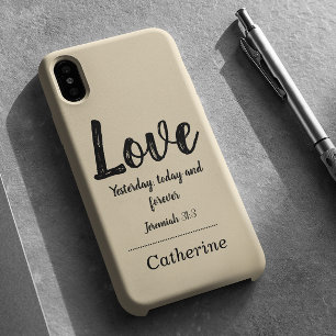 Bijbelvers Beige iPhone 16 Hoesje