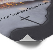 Bijbelvers Berg Zonsondergang Poster (Hoek)