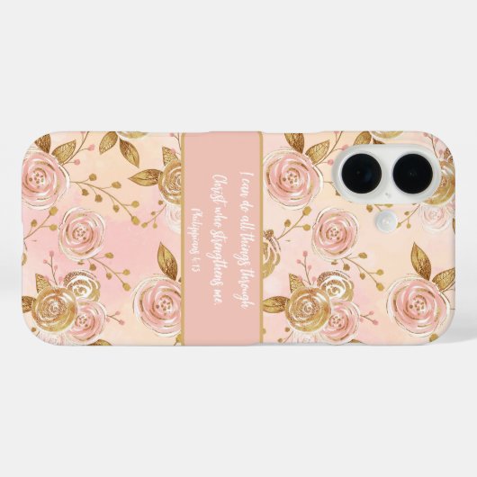 Bijbelvers Bloem Case-Mate iPhone Case (Achterkant (horizontaal))