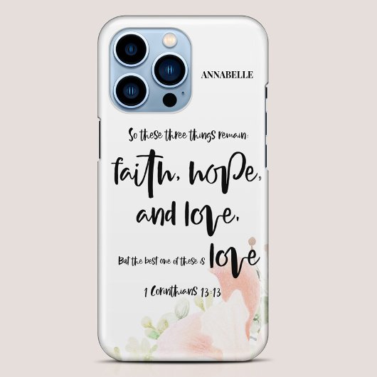 Bijbelvers Bloem iPhone 15 Case
