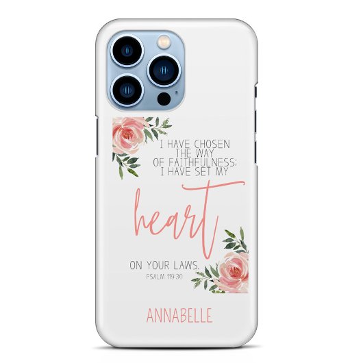 Bijbelvers Bloem iPhone 15 Case