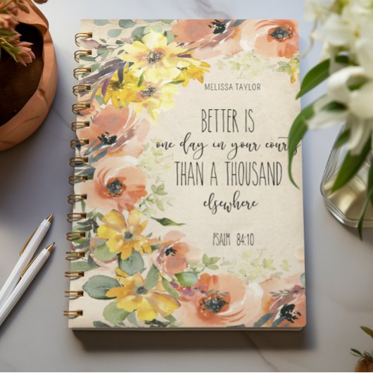 Bijbelvers Bloem Notebook Notitieboek
