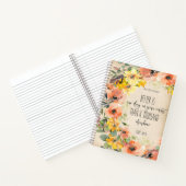 Bijbelvers Bloem Notebook Notitieboek (Binnen)