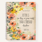 Bijbelvers Bloem Notebook Notitieboek (Voorkant)