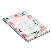 Bijbelvers Bloem Roze Notitieboek (Rechterzijde)
