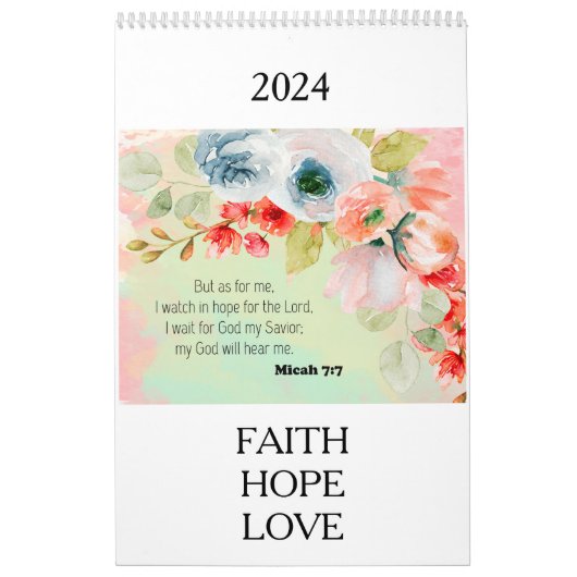 Bijbelvers Bloemen Kalender 2024 (Hoes)