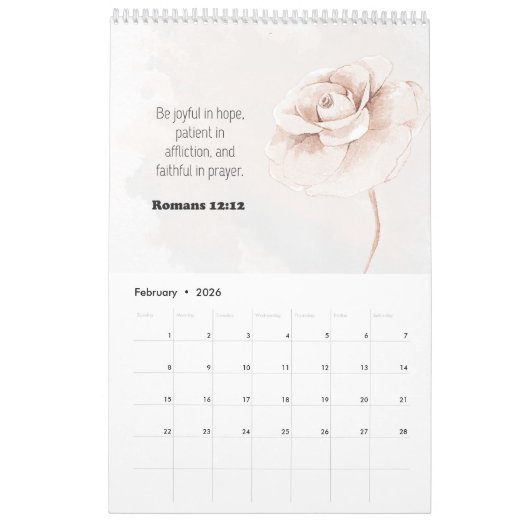 Bijbelvers Bloemen Kalender 2024 (Feb 2026)
