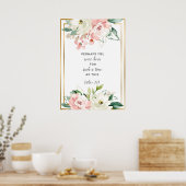 Bijbelvers Bloemen Poster (Keuken)