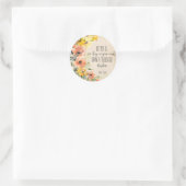 Bijbelvers Bloemen Ronde Sticker (Tas)