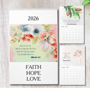 Bijbelvers Bloemencalender 2026 Kalender