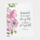 Bijbelvers bloemenpsalm 119 fleece deken (Voorkant)
