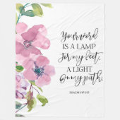 Bijbelvers bloemenpsalm 119 fleece deken (Voorkant)