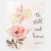 Bijbelvers bloemenpsalm 46 fleece deken (Voorkant)