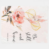 Bijbelvers bloemenpsalm 46 fleece deken (Voorkant (Horizontaal))