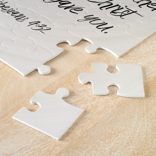 Bijbelvers bloemenpuzzel legpuzzel (Zijkant)