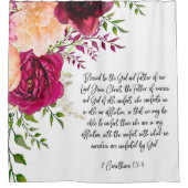 Bijbelvers Bourgondische perzik douchegordijn (Voorkant)