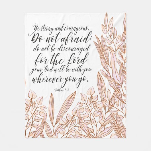 Bijbelvers bruine bladeren Fleece Deken (Voorkant)