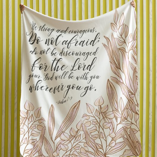 Bijbelvers bruine bladeren Fleece Deken