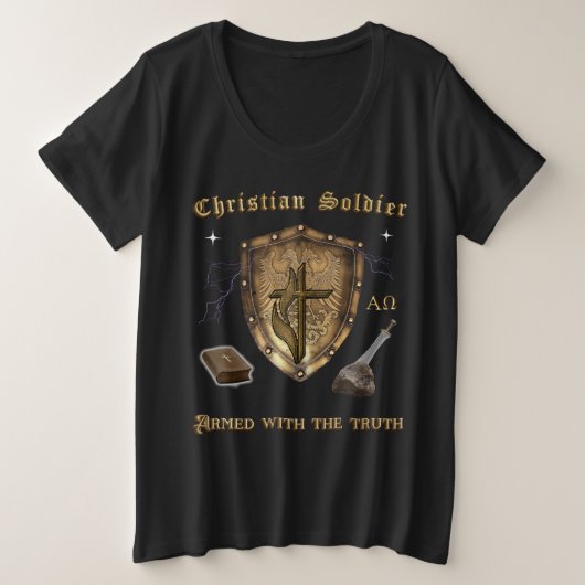 Bijbelvers Christelijk Grote Maat T-shirt (Design voorkant)