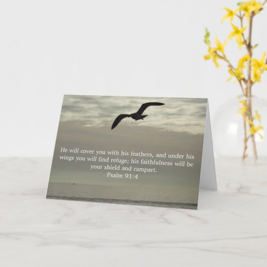 Bijbelvers Christelijke aanmoediging Kaart (Gele Bloem)