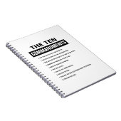 Bijbelvers Christelijke Tien Geboden Notitieboek (Rechterzijde)