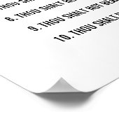 Bijbelvers Christelijke Tien Geboden Poster (Hoek)