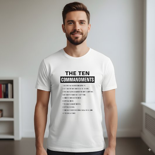 Bijbelvers Christelijke Tien Geboden T-shirt