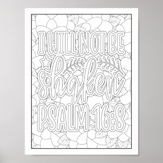 Bijbelvers/Christelijke Volwassen Kleurstof Poster (Voorkant)