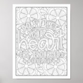 Bijbelvers/Christelijke Volwassen Kleurstof Poster (Voorkant)