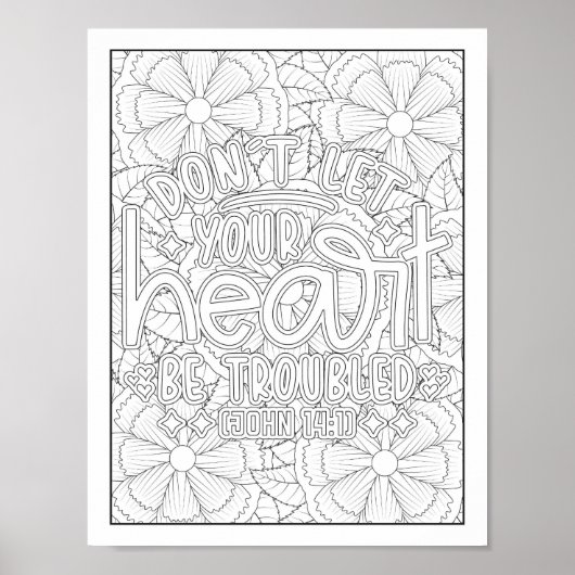 Bijbelvers/Christelijke Volwassen Kleurstof Poster (Voorkant)