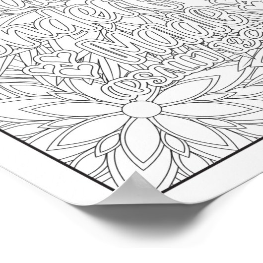 Bijbelvers/Christelijke Volwassen Kleurstof Poster (Hoek)