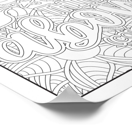 Bijbelvers/Christelijke Volwassen Kleurstof Poster (Hoek)