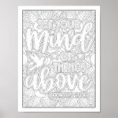 Bijbelvers/Christelijke Volwassen Kleurstof Poster (Voorkant)