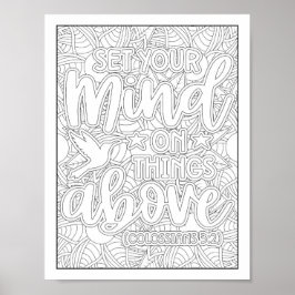 Bijbelvers/Christelijke Volwassen Kleurstof Poster