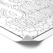 Bijbelvers/Christelijke Volwassen Kleurstof Poster (Hoek)