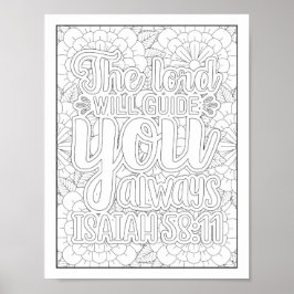 Bijbelvers/Christelijke Volwassen Kleurstof Poster