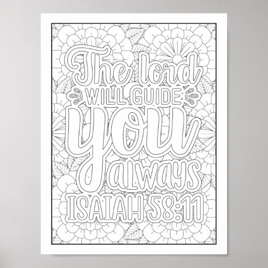 Bijbelvers/Christelijke Volwassen Kleurstof Poster (Voorkant)