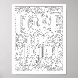 Bijbelvers/Christelijke Volwassen Kleurstof Poster