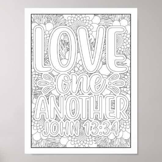 Bijbelvers/Christelijke Volwassen Kleurstof Poster (Voorkant)