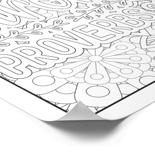 Bijbelvers/Christelijke Volwassen Kleurstof Poster (Hoek)