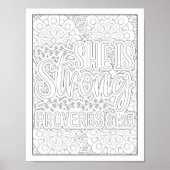 Bijbelvers/Christelijke Volwassen Kleurstof Poster (Voorkant)