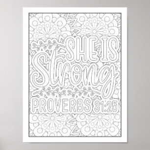 Bijbelvers/Christelijke Volwassen Kleurstof Poster