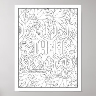 Bijbelvers/Christelijke Volwassen Kleurstof Poster