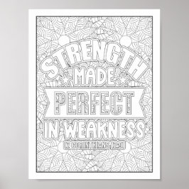 Bijbelvers/Christelijke Volwassen Kleurstof Poster