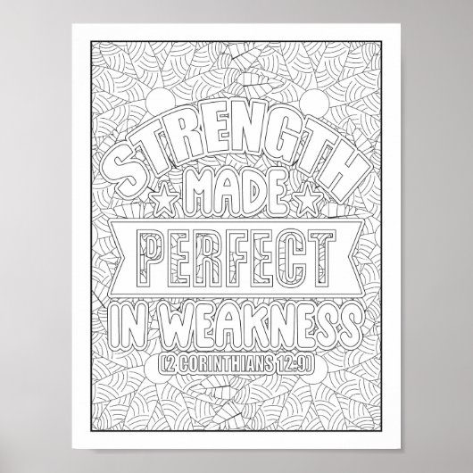 Bijbelvers/Christelijke Volwassen Kleurstof Poster (Voorkant)