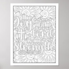 Bijbelvers/Christelijke Volwassen Kleurstof Poster