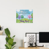 Bijbelvers Citaat Baby Meisje Slaapkamer Bos Kunst Poster (Thuiskantoor)