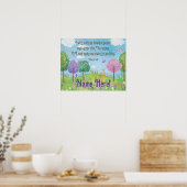 Bijbelvers Citaat Baby Meisje Slaapkamer Bos Kunst Poster (Keuken)