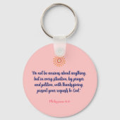 BIJBELVERS CITAAT MODERN  BOHO REGENBOOG SLEUTELHANGER (Achterkant)